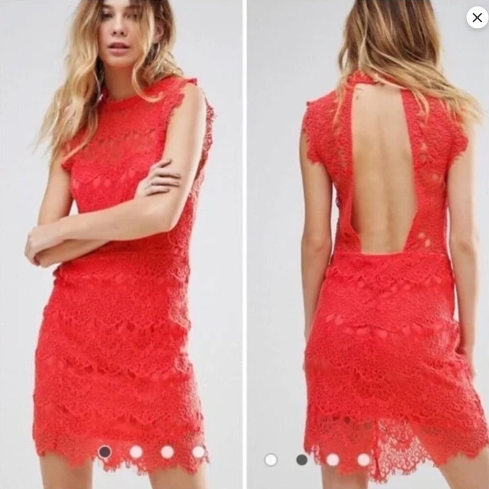 NWT Free People - Coral Lace Dress - Size M